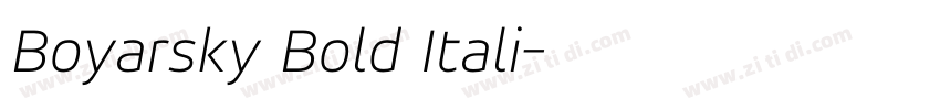 Boyarsky Bold Itali字体转换